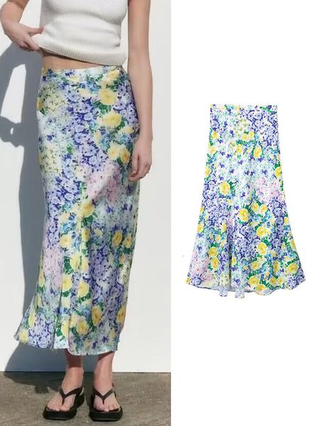 skirts traf womens floral printed midi skirt summer female high waist chic aline dress vintage beach style midcalf skirt 230410, Black
skirts traf womens floral printed midi skirt summer female high waist chic aline dress vintage beach style midcalf skirt 230410, Black