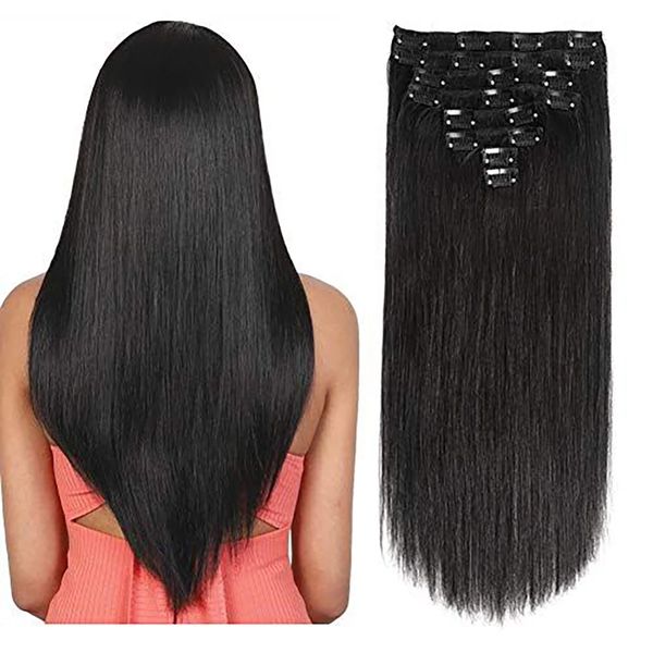 human hair clip in extension bone straight brazilian remy human hair natural color 8 pieces/sets full head extension for women, Black;brown
human hair clip in extension bone straight brazilian remy human hair natural color 8 pieces/sets full head extension for women, Black;brown