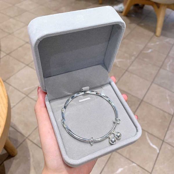 fashion design jewelry s999 silver bracelet pure women's simple bell full gift for girlfriend smooth solid, Black
fashion design jewelry s999 silver bracelet pure women's simple bell full gift for girlfriend smooth solid, Black