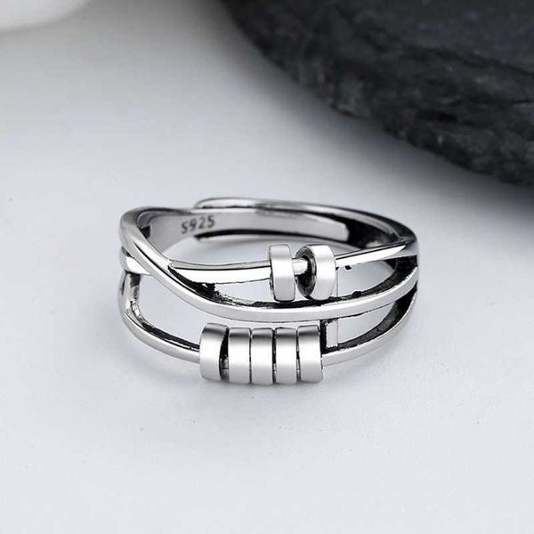 band rings anxiety ring adjustable opening women men fidget ring with bead worry stress relief jewelry for female stking finger rings p23041, Silver
band rings anxiety ring adjustable opening women men fidget ring with bead worry stress relief jewelry for female stking finger rings p23041, Silver