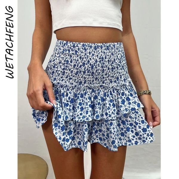skirts summer beach boho blue pleated skirt ruffles floral printed mini skirt elegant sweet high waist aline short dress woman clothes 23041, Black
skirts summer beach boho blue pleated skirt ruffles floral printed mini skirt elegant sweet high waist aline short dress woman clothes 23041, Black
