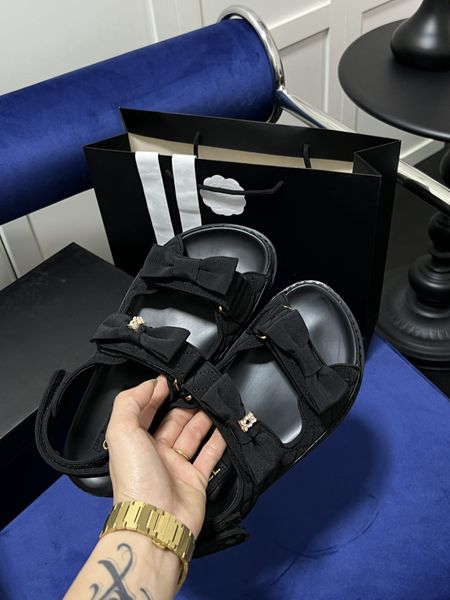 designer crystal calf quilted famous bow bowknot sandals grandad summer beach slipper buckle sandals dad caviar leather chain gold women sli, Black
designer crystal calf quilted famous bow bowknot sandals grandad summer beach slipper buckle sandals dad caviar leather chain gold women sli, Black
