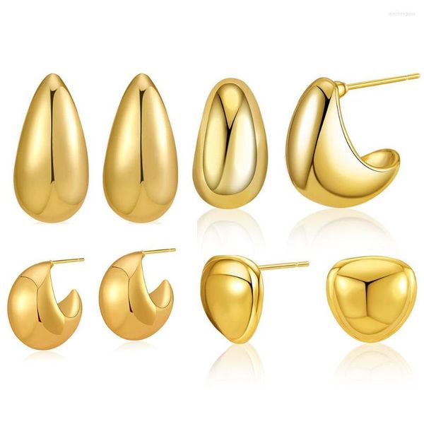 stud earrings water drop for women girls metal smooth simple design trendy chunky jewelry gifts commute 2023, Golden;silver
stud earrings water drop for women girls metal smooth simple design trendy chunky jewelry gifts commute 2023, Golden;silver