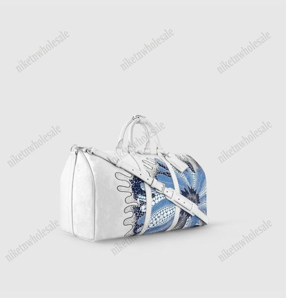m21678 men's designer white duffel bags x yk keepall 50 practical bag yayoi kusama psychedelic flower print designer dots travel bag la
m21678 men's designer white duffel bags x yk keepall 50 practical bag yayoi kusama psychedelic flower print designer dots travel bag la