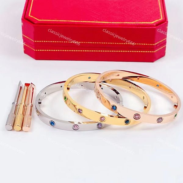 5a fashion designer magnetic couple bracelets women's multi color diamond bracelet screw love brand bracelet 18k classic jewelry factor, Golden;silver
5a fashion designer magnetic couple bracelets women's multi color diamond bracelet screw love brand bracelet 18k classic jewelry factor, Golden;silver