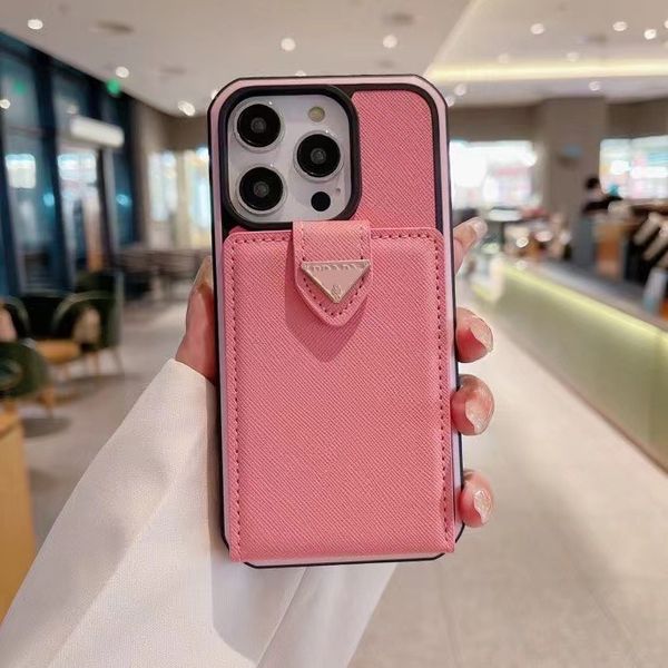 Image of Beautiful Saffiano Card Wallet Designer Phone Cases iPhone 15 14 13 12 11 Pro Max 18 17 16 X XS Xr 7 8 Plus Luxury Purse with Logo Box Packing Mix Orders Drop Shippings