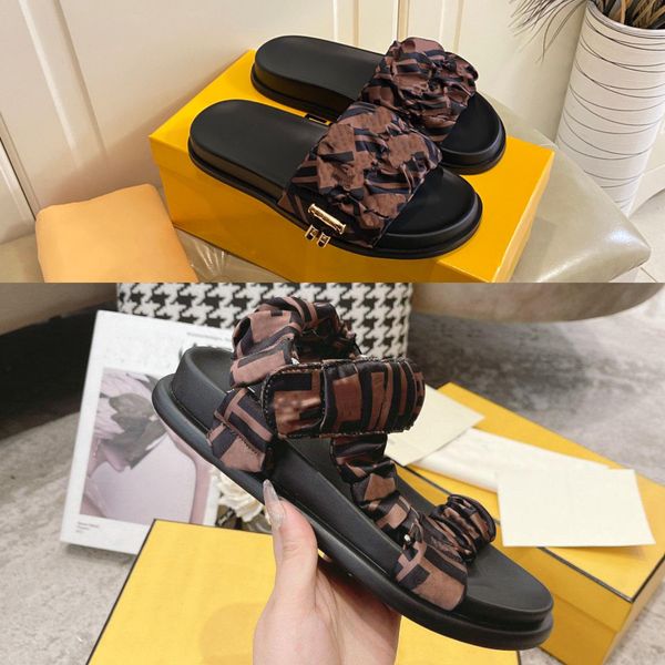 designer sandal brown satin sandals women ff feel slides letters embellished printing flat heel flip flops slippers with box, Black
designer sandal brown satin sandals women ff feel slides letters embellished printing flat heel flip flops slippers with box, Black
