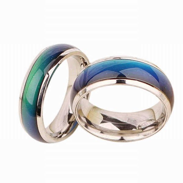 band rings stainless steel ring change color mood ring emotional temperature fashion temperature sensitive glazed seven-color ring lamp p230, Silver
band rings stainless steel ring change color mood ring emotional temperature fashion temperature sensitive glazed seven-color ring lamp p230, Silver