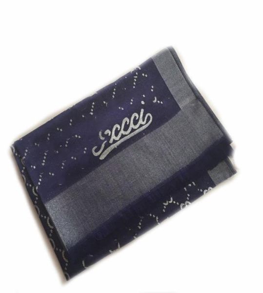 fashion scarf shiny gold thread cotton yarnyarn scarfs long scarves 180x70cm with label2441218, Blue;gray