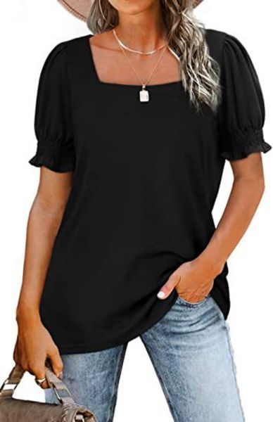 spring/summer 2023 women's t-shirt, european and american solid color square neck, short sleeves, loose knit lqt001, White
spring/summer 2023 women's t-shirt, european and american solid color square neck, short sleeves, loose knit lqt001, White