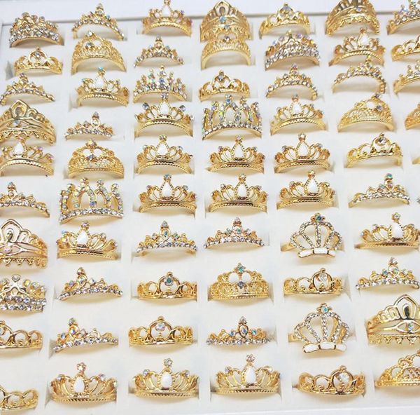 50pcslot rhinestone crown rings charming fashion finger ring for women and girls party wedding engagement jewelry2631884, Slivery;golden
50pcslot rhinestone crown rings charming fashion finger ring for women and girls party wedding engagement jewelry2631884, Slivery;golden