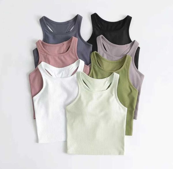 lu tank slim fit sleeveless yoga outfits shirt brushed women workout sports with padded bra 23, Gray
lu tank slim fit sleeveless yoga outfits shirt brushed women workout sports with padded bra 23, Gray