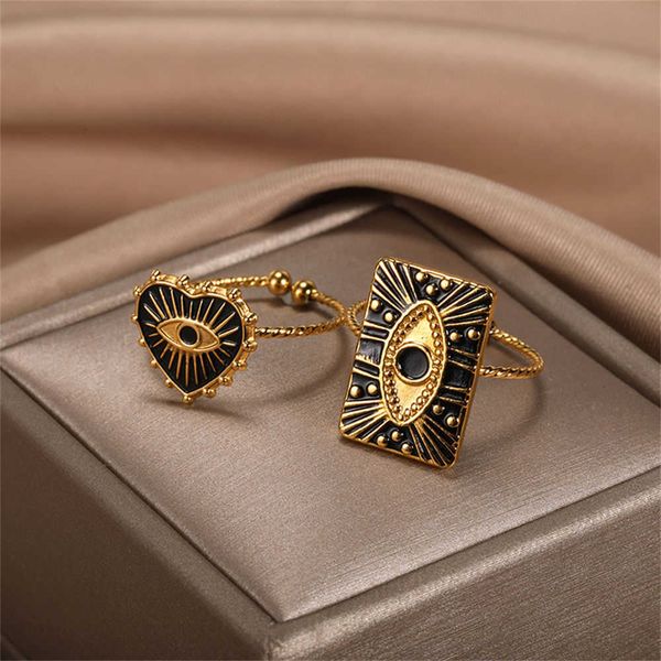 band rings gattvict geometric engraving evil eye heart shape open rings for women fashion rectangle turkey lucky joints rings men jewelry p2, Silver
band rings gattvict geometric engraving evil eye heart shape open rings for women fashion rectangle turkey lucky joints rings men jewelry p2, Silver