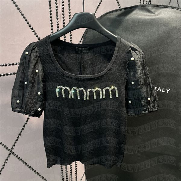 rhinestone letter women knits pullover short sleeve t shirts design fashion tees for summer, White
rhinestone letter women knits pullover short sleeve t shirts design fashion tees for summer, White