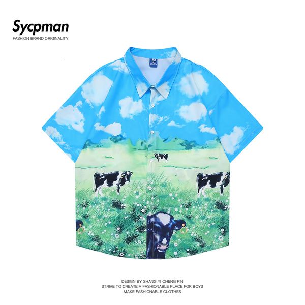 men's casual shirts oversized casual shirts mens summer fashion chain printing personalized male female student versatile couple 230410, White;black
men's casual shirts oversized casual shirts mens summer fashion chain printing personalized male female student versatile couple 230410, White;black