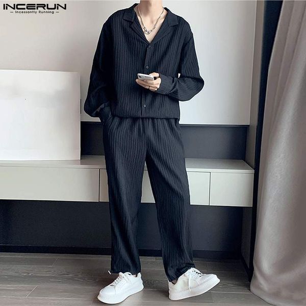 men's tracksuits 2023 sets streetwear solid color lapel long sleeve shirt pants 2pcs pleated loose fashion casual suits s 5xl incerun 2, Gray
men's tracksuits 2023 sets streetwear solid color lapel long sleeve shirt pants 2pcs pleated loose fashion casual suits s 5xl incerun 2, Gray