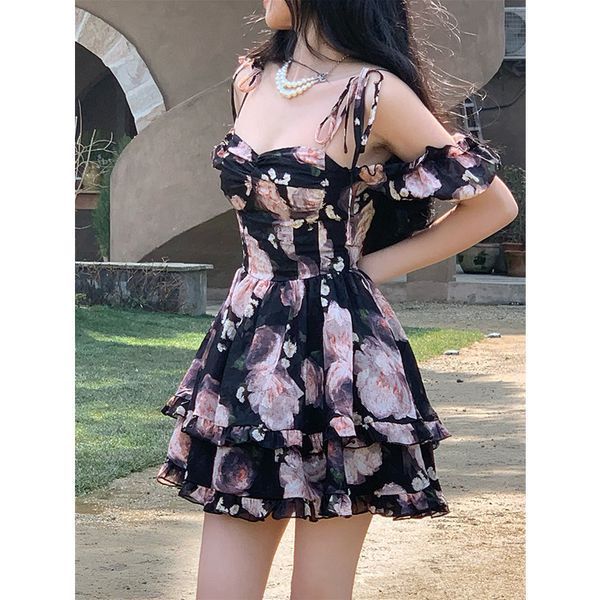 casual dresses summer womens dress fashion suspender short ruffled skirt dress broken flowers shoulder backless chiffon dresses for women 23, Black;gray
casual dresses summer womens dress fashion suspender short ruffled skirt dress broken flowers shoulder backless chiffon dresses for women 23, Black;gray