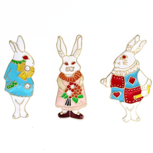 fashion cartoon animal miss rabbit brooches 3pcs set alice in wonderland gold plated brooch enamel paint badges for children alloy pin gift, Gray
fashion cartoon animal miss rabbit brooches 3pcs set alice in wonderland gold plated brooch enamel paint badges for children alloy pin gift, Gray