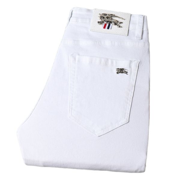 men's jeans spring summer thin denim slim fit european american high-end brand small straight pants qk8815, Blue
men's jeans spring summer thin denim slim fit european american high-end brand small straight pants qk8815, Blue