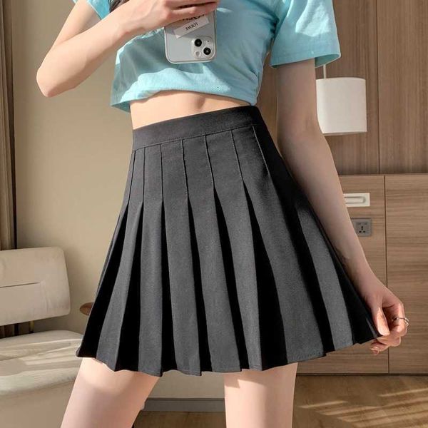 women's summer pleated short with high waist thin and anti-light medium length black large a-line skirt hi-lo
women's summer pleated short with high waist thin and anti-light medium length black large a-line skirt hi-lo