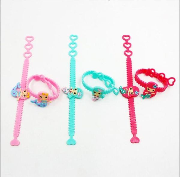kids mermaid pvc bracelet cartoon adjustable bracelets cute multicolor wristband bangle birthday party favor girls jewelry 6colors6643891, Red;brown
kids mermaid pvc bracelet cartoon adjustable bracelets cute multicolor wristband bangle birthday party favor girls jewelry 6colors6643891, Red;brown