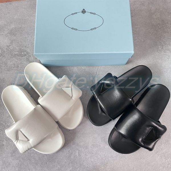 woman designer sandal slides shoes luxury man slippers summer soft padded nappa leather slide metal triangle lug tread rubber sole, Black
woman designer sandal slides shoes luxury man slippers summer soft padded nappa leather slide metal triangle lug tread rubber sole, Black