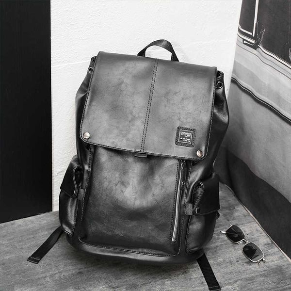 fashion student schoolbag computer bag men's backpack pu leather backpacks man high capacity travel bag softback bookbag male 230411
fashion student schoolbag computer bag men's backpack pu leather backpacks man high capacity travel bag softback bookbag male 230411