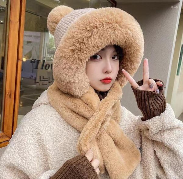 berets autumn and winter hat gloves integrated ladies warm knitted two color plush women39s 20226592408, Blue;gray
berets autumn and winter hat gloves integrated ladies warm knitted two color plush women39s 20226592408, Blue;gray