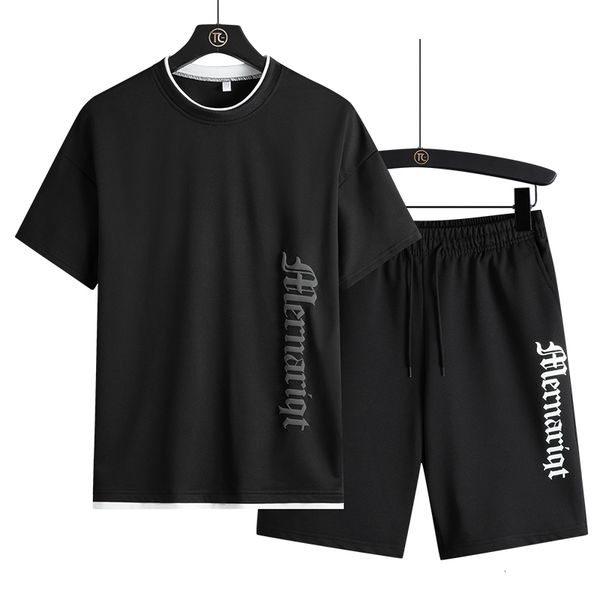 men's tracksuits summer sports set short sleeve tshirt and shorts fake two pieces male casual suit breathable mens 2023 230411, Gray
men's tracksuits summer sports set short sleeve tshirt and shorts fake two pieces male casual suit breathable mens 2023 230411, Gray