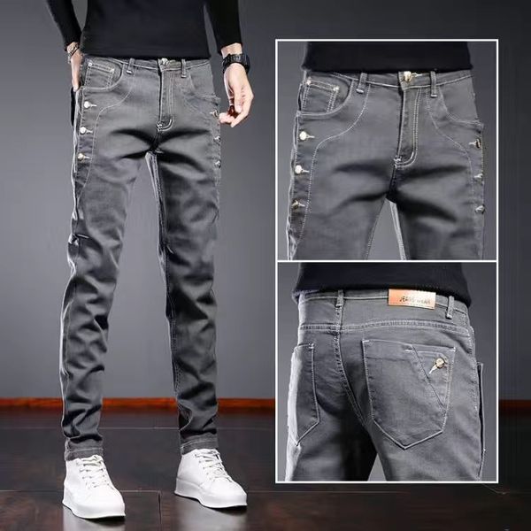 men's jeans straight denim men's high waisted jeans spring and summer boyfriend jeans street jeans tight casual designer long jean, Blue
men's jeans straight denim men's high waisted jeans spring and summer boyfriend jeans street jeans tight casual designer long jean, Blue
