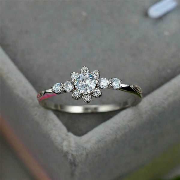 band rings cute female small snowflake flower ring real 925 sterling silver engagement ring crystal solitaire wedding rings for women aa2304
band rings cute female small snowflake flower ring real 925 sterling silver engagement ring crystal solitaire wedding rings for women aa2304