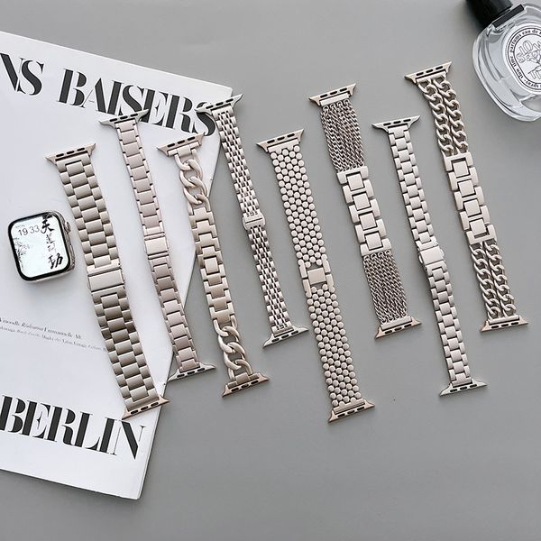 watch bands starlight steel chain band for watch series ultra 8 7 se 6 5 4 3 49mm metal bracelet strap 38 40 41mm 42 44 mm 45mm 230411, Black;brown
watch bands starlight steel chain band for watch series ultra 8 7 se 6 5 4 3 49mm metal bracelet strap 38 40 41mm 42 44 mm 45mm 230411, Black;brown