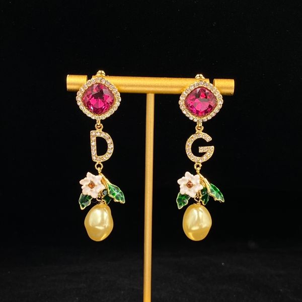 luxury brand design 14k ruby flower earrings, Golden;silver 
luxury brand design 14k ruby flower earrings, Golden;silver