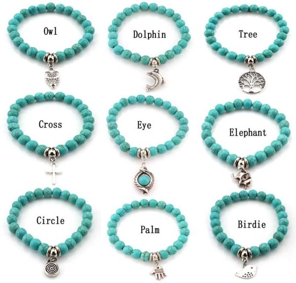fashion turquoise beads bracelets tree owl dolphin cross palm charm bracelets for man women jewelry accessories9887029, Golden;silver
fashion turquoise beads bracelets tree owl dolphin cross palm charm bracelets for man women jewelry accessories9887029, Golden;silver