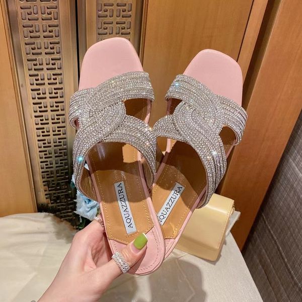 aquazzura rhinestone leather shoes high-heeled sandals banquet ladies wedding shoes summer luxury brand-name shoes party women's shoes, Black
aquazzura rhinestone leather shoes high-heeled sandals banquet ladies wedding shoes summer luxury brand-name shoes party women's shoes, Black