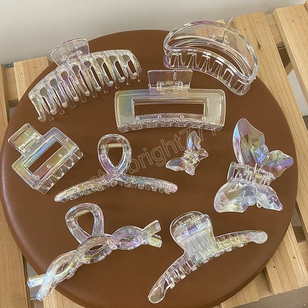 hair claws elegant transparent plastic hair claw colorful simplicity hair clips headband hairpins fashion hair accessories, Slivery;white
hair claws elegant transparent plastic hair claw colorful simplicity hair clips headband hairpins fashion hair accessories, Slivery;white