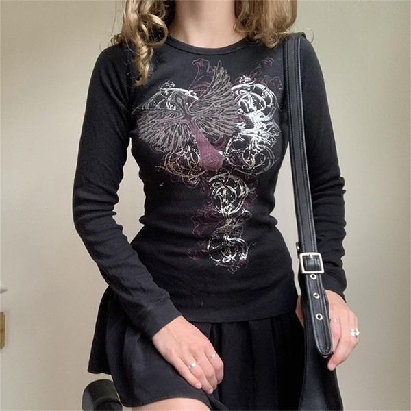 women's t shirt graphics print dark academia t shirt 00s vintage mall goth pullovers y2k fairy grunge retro tees chic women slim fit cl, White
women's t shirt graphics print dark academia t shirt 00s vintage mall goth pullovers y2k fairy grunge retro tees chic women slim fit cl, White