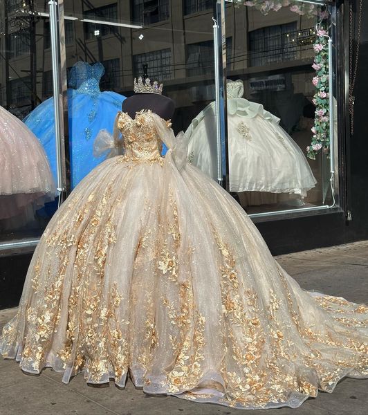 luxury champagne quinceanera dresses with gold 3d floral flowers appliques lace princess ball gown sweet 16 dress off the shoulder back lace, Blue;red
luxury champagne quinceanera dresses with gold 3d floral flowers appliques lace princess ball gown sweet 16 dress off the shoulder back lace, Blue;red
