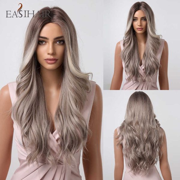synthetic wigs easihair ombre brown platinum blonde synthetic wigs long wavy middle part for women heat resistant natural cosplay hair 23022, Black
synthetic wigs easihair ombre brown platinum blonde synthetic wigs long wavy middle part for women heat resistant natural cosplay hair 23022, Black
