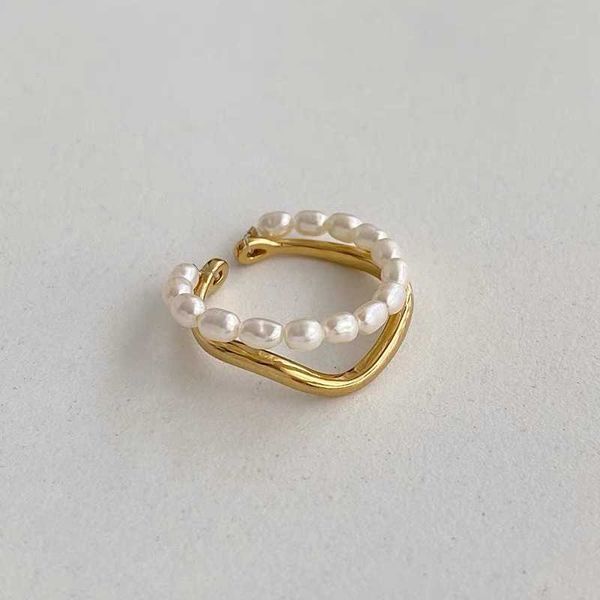 band rings minar ins fashion natural freshwater pearl charm rings for women double layered gold color metal irregular geometrical open ring, Silver
band rings minar ins fashion natural freshwater pearl charm rings for women double layered gold color metal irregular geometrical open ring, Silver