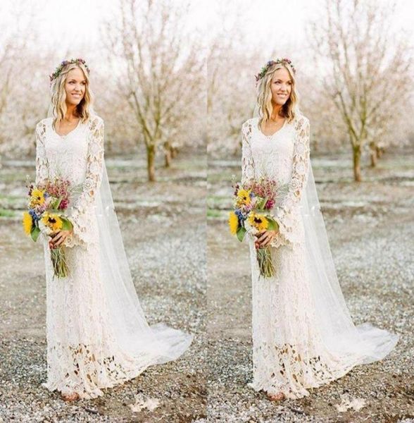 romantic boho wedding dresses long sleeve neck a line full lace country style bridal gown custom made8962330, White
romantic boho wedding dresses long sleeve neck a line full lace country style bridal gown custom made8962330, White