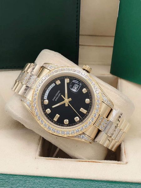men's automatic mechanical movement watches 41mm diamond bezel bracelet designer man wristwatch silver gold stainless steel strap men w, Slivery;golden
men's automatic mechanical movement watches 41mm diamond bezel bracelet designer man wristwatch silver gold stainless steel strap men w, Slivery;golden