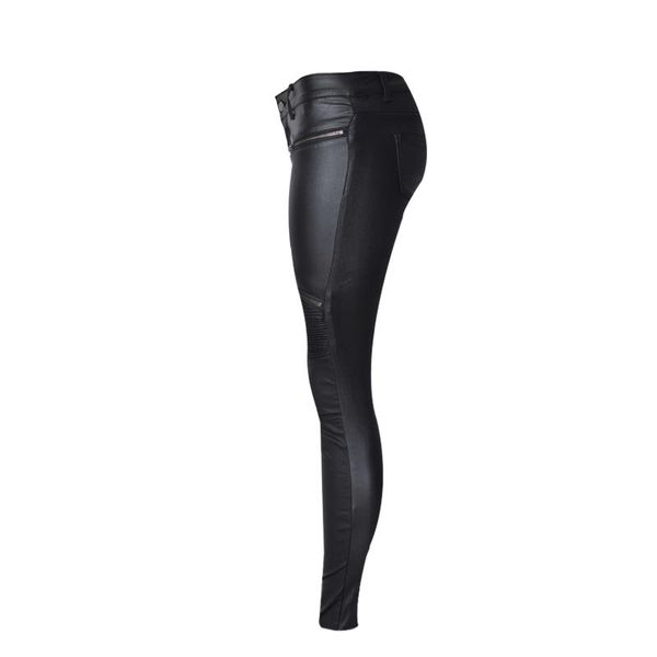 jeans autumn women jeans faux pu leather low waist coated denim motorcycle pants patchwork zippers female trousers outwear c3065, Blue
jeans autumn women jeans faux pu leather low waist coated denim motorcycle pants patchwork zippers female trousers outwear c3065, Blue