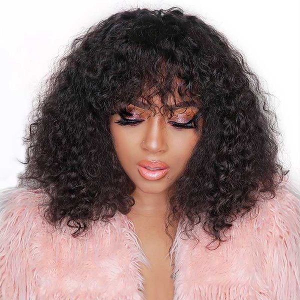 hair wigs short pixie cut bob human with bangs jerry curly glueless wig water wave for women remy clearance 230412, Black
hair wigs short pixie cut bob human with bangs jerry curly glueless wig water wave for women remy clearance 230412, Black