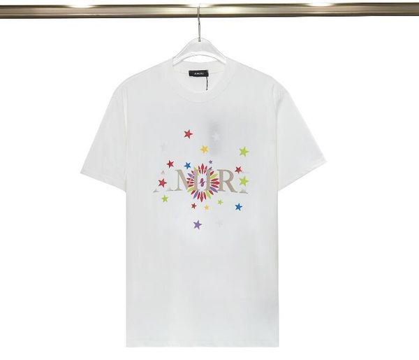 mt766 classical white designer t shirt summer short sleeve colorful star print women men tshirt tee mens clothes, White;black
mt766 classical white designer t shirt summer short sleeve colorful star print women men tshirt tee mens clothes, White;black