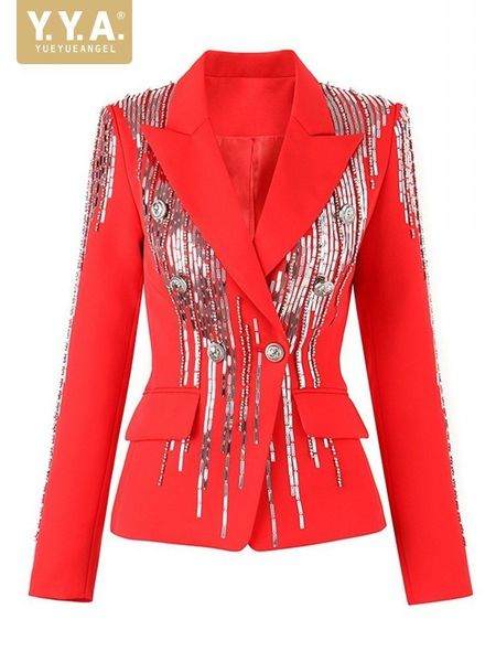 women s suits blazers office ladies double breasted blazer metal sequin beading slim suit jacket designer party full sleeve outerwear s 2xl, White;black
women s suits blazers office ladies double breasted blazer metal sequin beading slim suit jacket designer party full sleeve outerwear s 2xl, White;black