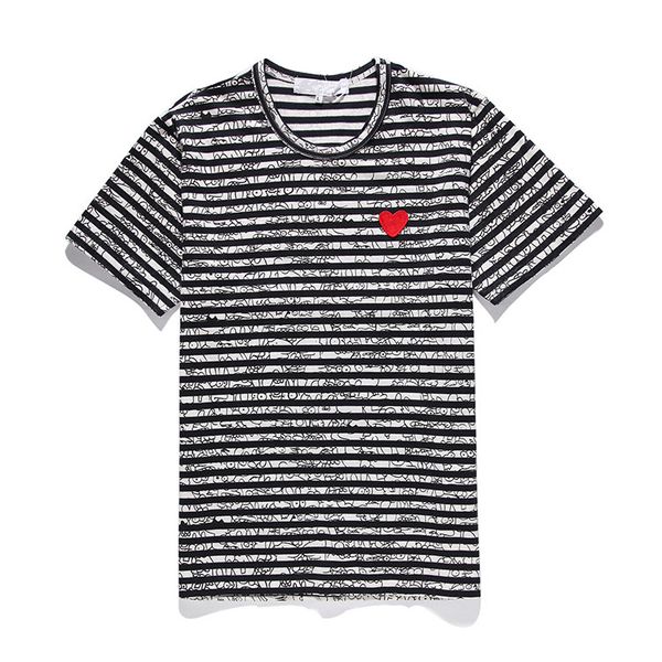 womens clothes cdg cotton breathable men's t shirts commes des embroidery heart striped tank play shirts couple lovers, White;black
womens clothes cdg cotton breathable men's t shirts commes des embroidery heart striped tank play shirts couple lovers, White;black