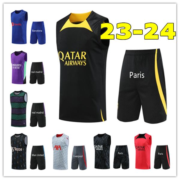 2023 2024 s soccer jerseys short sleeves tracksuit kit 23 24 mbappe messis training vest vestg football shirt survetement de football, White;black
2023 2024 s soccer jerseys short sleeves tracksuit kit 23 24 mbappe messis training vest vestg football shirt survetement de football, White;black
