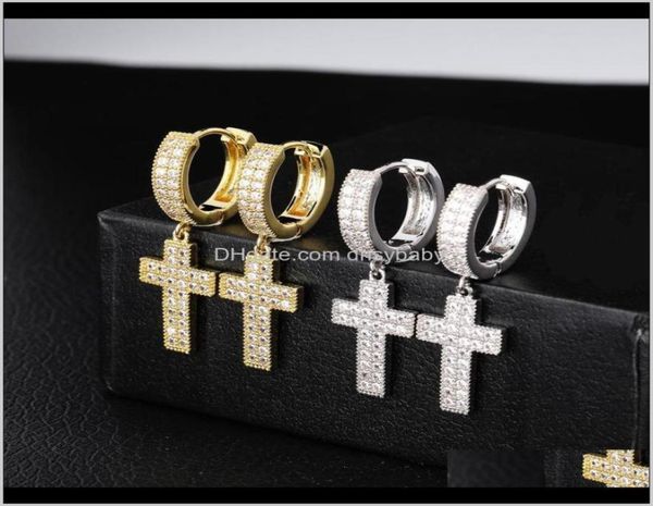 hoop huggie luxury designer earrings hip hop jewelry iced out diamond cross earring bling men women stud earings rapper hip6144927, Golden;silver
hoop huggie luxury designer earrings hip hop jewelry iced out diamond cross earring bling men women stud earings rapper hip6144927, Golden;silver