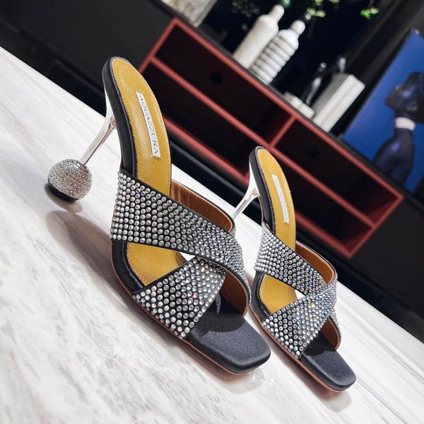 yes darling rhinestones mule slides sandals cross silver disico ball heel open toe shoes women's luxury designer leather outsole evenin, Black
yes darling rhinestones mule slides sandals cross silver disico ball heel open toe shoes women's luxury designer leather outsole evenin, Black